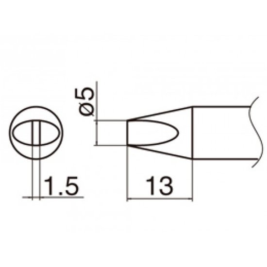 Hakko T33 Soldering tip shape 5D for FX-8002