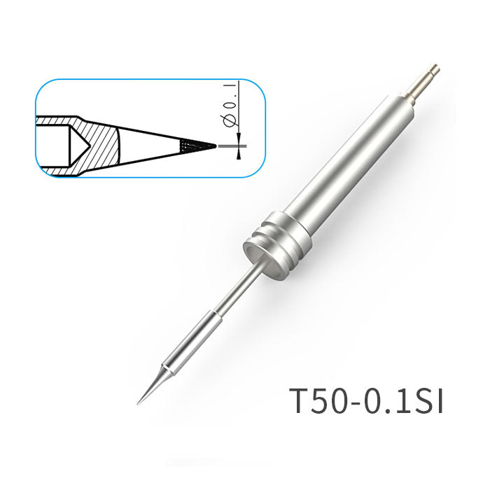 Atten T50-0.1SI 50W Integrated Heater Solder Tip 0.1mm Sharp Conical for GT Series & MS-900