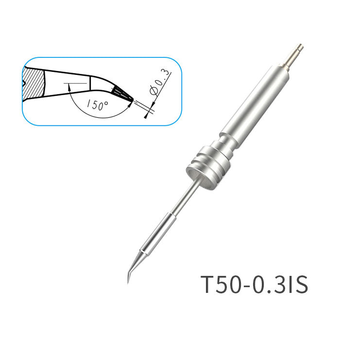 Atten T50-0.31S 50W Integrated Heater Solder Tip 0.3mm Bent Conical for GT Series & MS-900