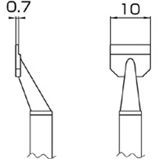 Hakko SOP 10L Parallel Remover Tip