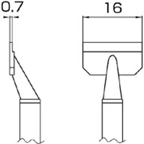 Hakko SOP 16L Parallel Remover Tip