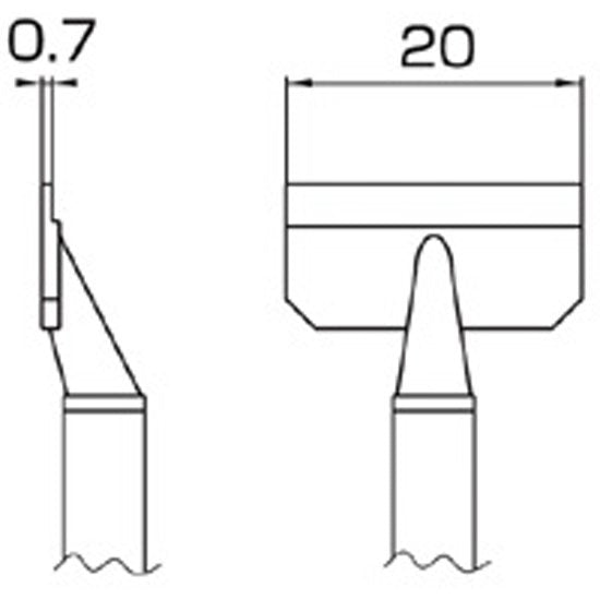 Hakko SOP 20L Parallel Remover Tip