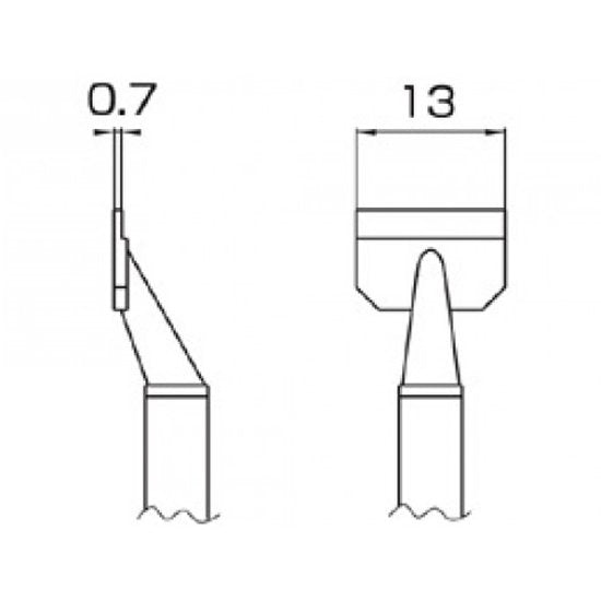Hakko SOP 13L Parallel Remover Tip