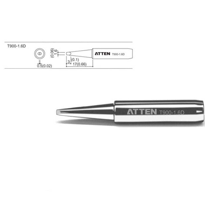 Atten T900-1.6D 1.6mm Chisel Soldering Tip