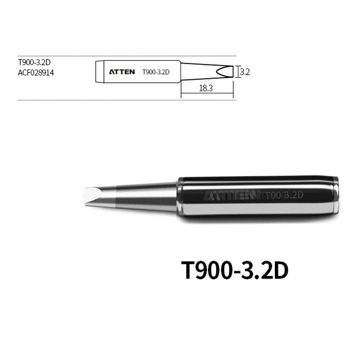 Atten T900-3.2D 3.2mm Chisel Soldering Tip