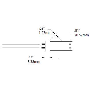 Metcal Cartridge Tweezer Blade 20.6mm (0.811 In)