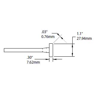Metcal Cartridge Tweezer Blade 27.9mm (1.098 In)
