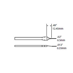 Metcal Cartridge Tweezer Fine Point 0.5mm (0.02 In)