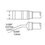 Metcal Tweezer Cartridge, Blade, 6.35mm