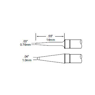 Metcal TCP-BLP1 Tweezer Cartridge, 1.0x14mm 