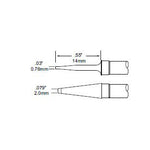 Metcal Tweezer Cartridge, 2.0x14mm