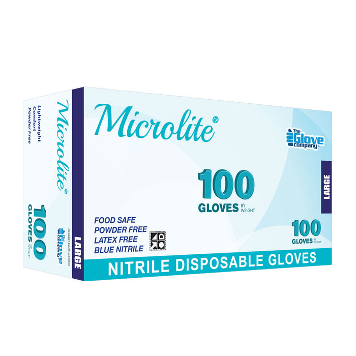 TGC Microlite Nitrile Disposable Gloves, 100 per box