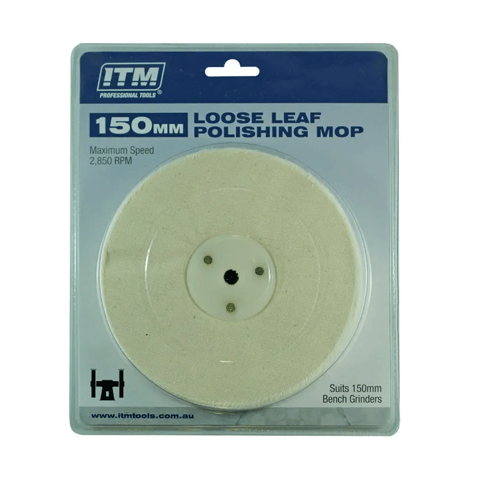 ITM Polishing Mop Loose Leaf 50 Fold 150 x 25mm