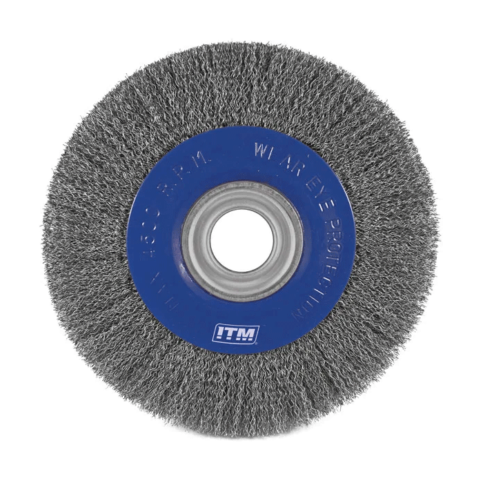 ITM Crimp Wire Wheel Brush Steel 200mm x 20mm Multi Bore