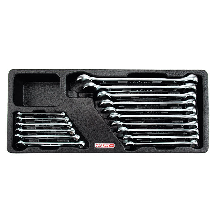 Toptul 16 Pce 15° Offset Hi-Performance Combination Spanner Set