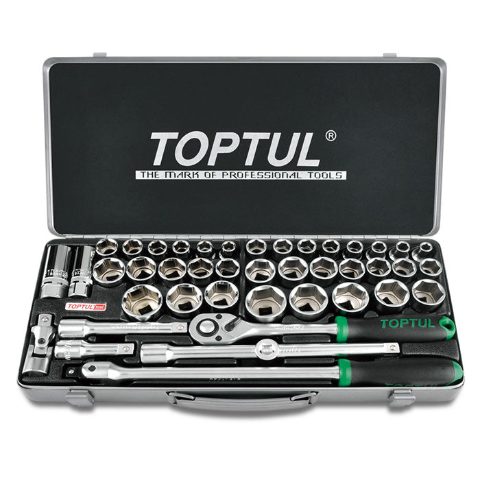 Toptul 43pc 1/2in Dr. 6pt Socket Set