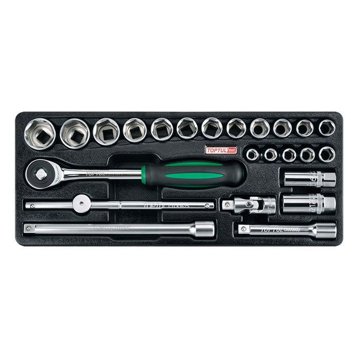 Toptul 24pc 1/2in Dr. 6pt Socket Set
