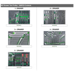 Toptul 308pc Tool Set 7 Drawer Roller Cabinet - Green