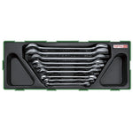 Toptul 9pc Double Open End Spanner Set - Metric (Modular Insert Tray System)