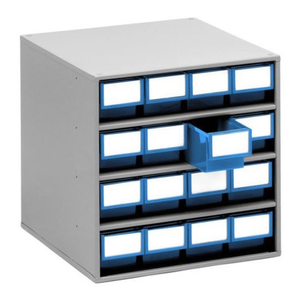 Treston Bin Cabinet (16 Blue drawers - 400Series)