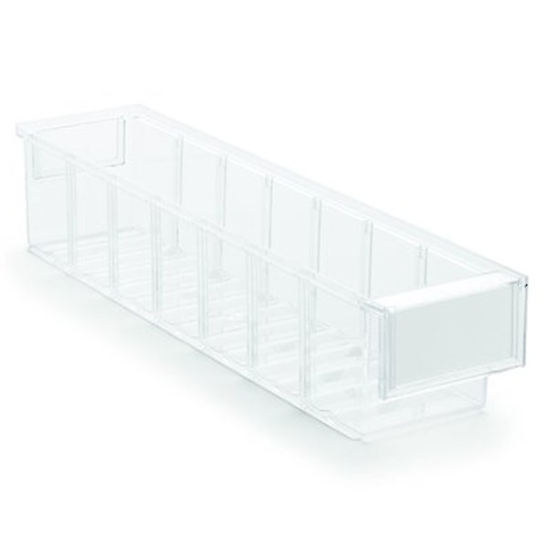 Treston Shelf Bin 92x400x82 Crystal Clear