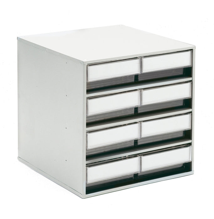 Treston Extra Deep Steel-Framed Storage Cabinets and Polypropylene Bins