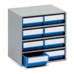 Treston Storage Bin Cabinet (8 Blue Drawers)