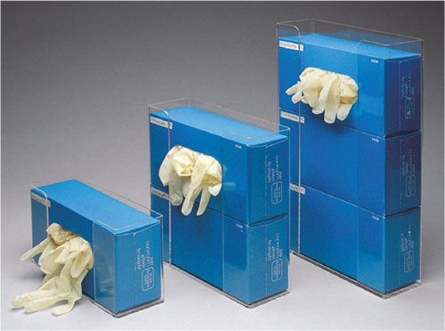 Brady Tripple Box Glove Dispenser, H387 x W264 x 95mm Diameter, Acrylic, Clear