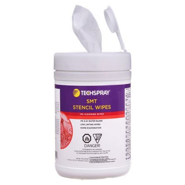 Techspray SMT Stencil Wipes - Disposable Tub of 100
