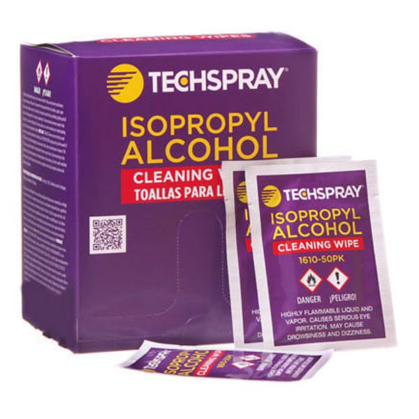 Techspray Isopropyl Alcohol (IPA) Wipes 99.8% - 50 Pack