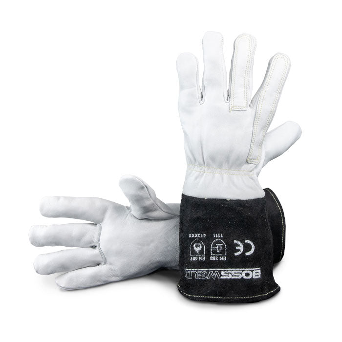 Bossweld 34cm Long TIG Welding Glove (Pair)