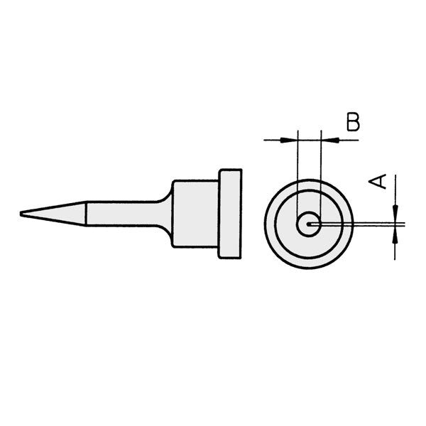 Weller LT1S Solder Tip 0.2mm Narrow Conical