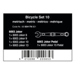 Wera 5 Piece Bicycle Set 10 Combination Spanner Set 004178