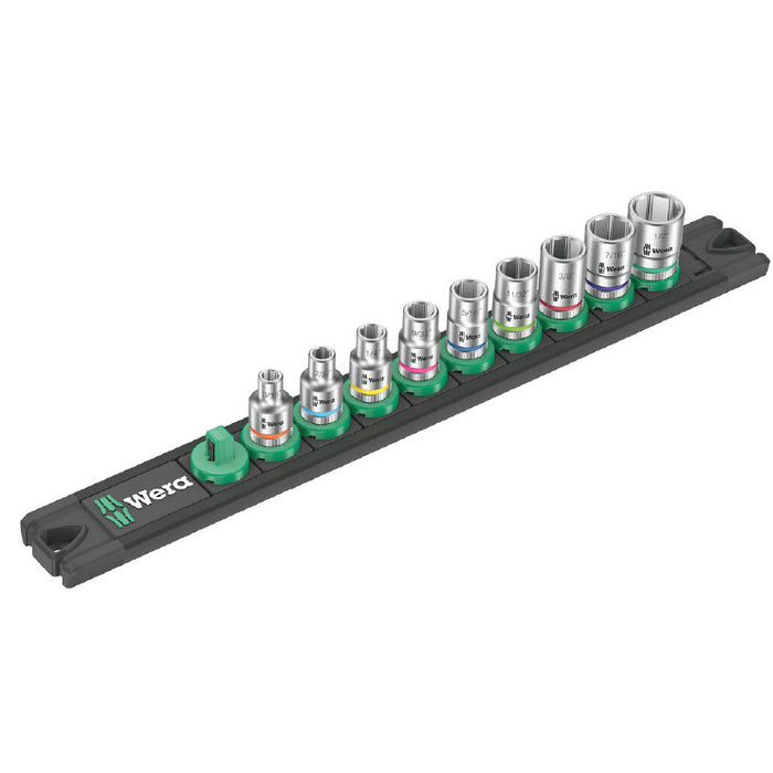 Wera Socket Rail A Imperial 1 Zyklop Socket Set 1/4