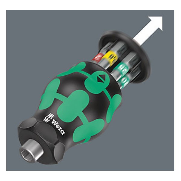 Wera Kraftform Kompakt Stubby Magazine 4 Bit Holding Screwdriver 008877