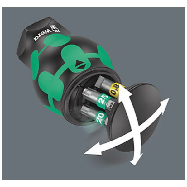 Wera Kraftform Kompakt Stubby Magazine 1 Bit Holding Screwdriver 008873