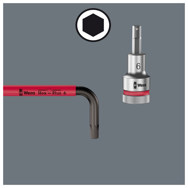 Wera 950/9 Hex-Plus Multicolour Imperial 2 L-Key Set Blacklaser, 9 Pce 022640