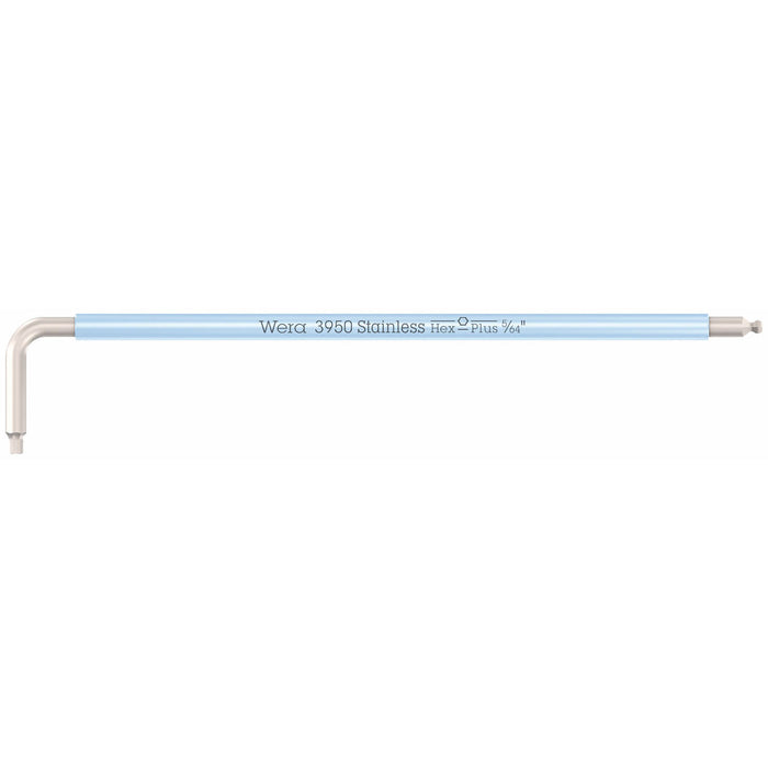 Wera 3950 Multicolour Hex L-Key Imperial Stainless 5/64