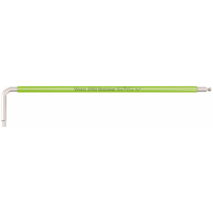Wera 3950 Multicolour Hex L-Key Imperial Stainless 3/32