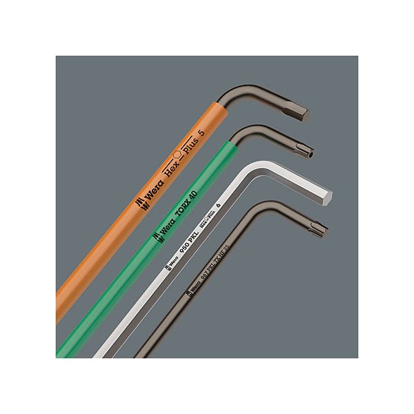 Wera 967/9 Torx Multicolour L-Key Set With Holding Function Long 9 Pce 024470