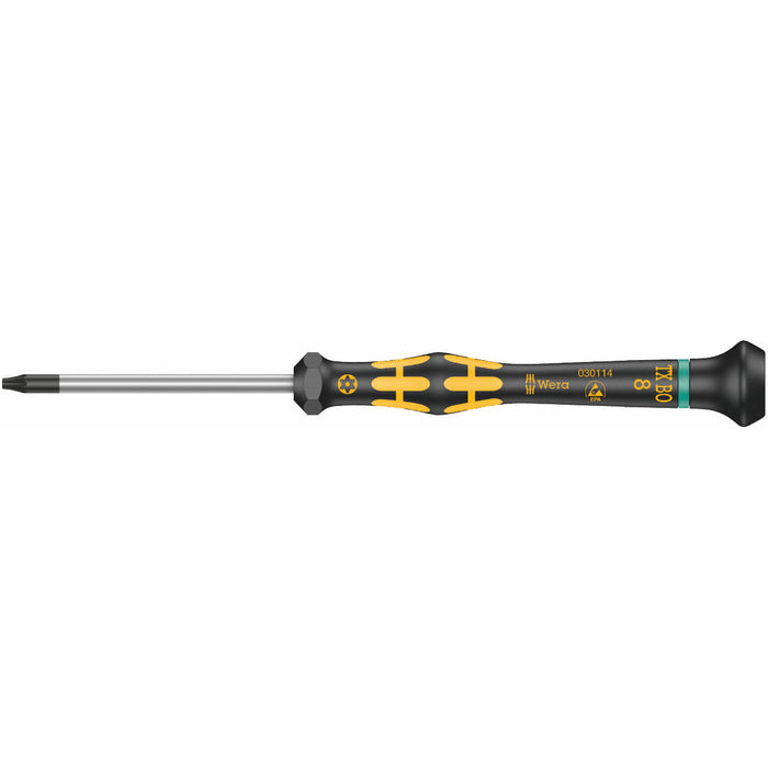 Wera 1567 Torx BO ESD Kraftform Micro Tamper-Proof Screwdriver TX8 x 60mm 030114