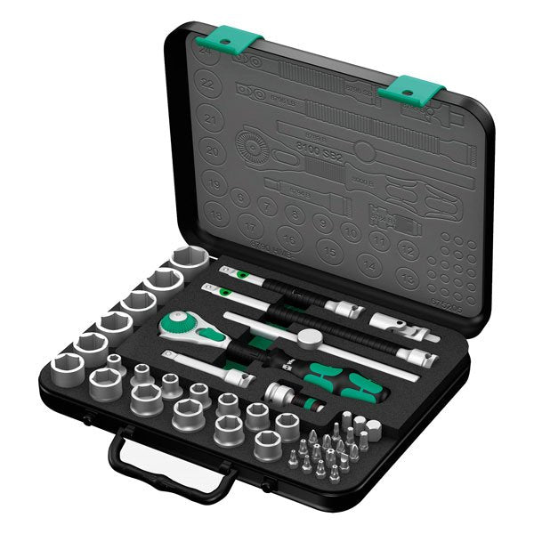 Wera 43 Piece Zyklop Ratchet, Socket & Bit Set 3/8