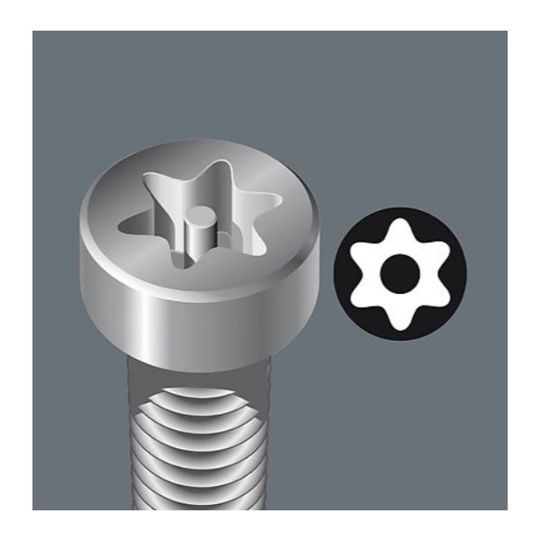 Wera 867/1 Z Torx BO Bits With Bore Hole TX40 x 25mm, 2 Pce 073067