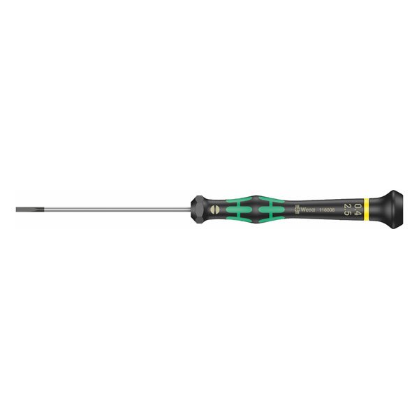 Wera 2035 Micro Slotted Precision Screwdriver 0.40x2.5x80mm 118008